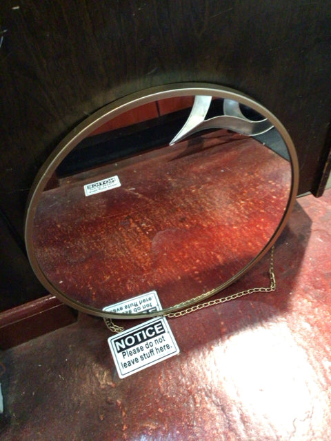 Gold Round Mirror