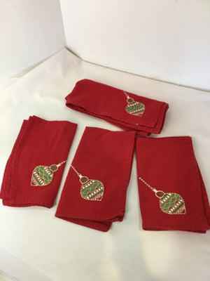 Napkins Red Set of 4 Ornament Holiday Item