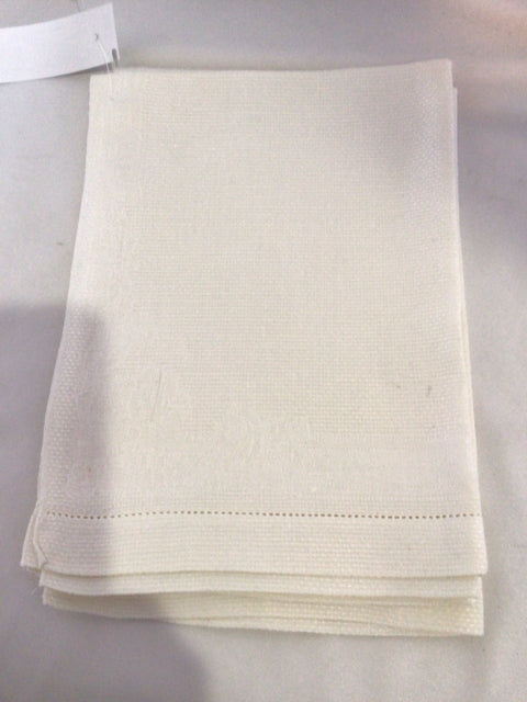 Cream Linen Set of 3 Napkins