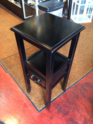 End Wood End/Side Black Table