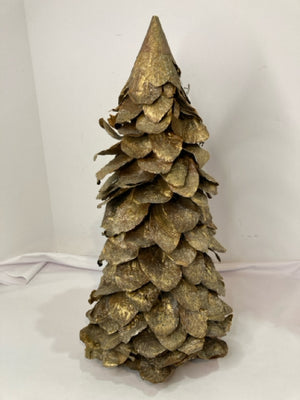 Brown/Gold Leaves Christmas Tree Holiday Item