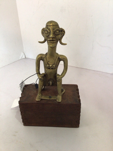 African Brass Tribal Figurine