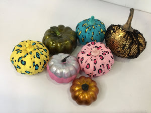 Fall Multi-Color Styrofoam In Bag Pumpkin 7 Pieces Holiday Item