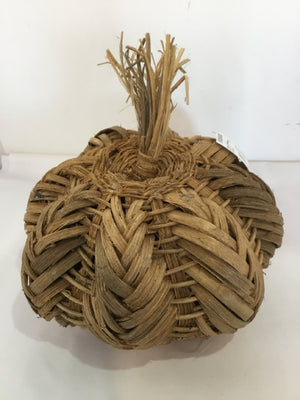 Natural Grasses Pumpkin Holiday Item