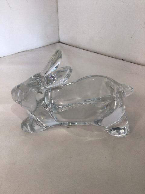 Clear Glass Rabbit Dish