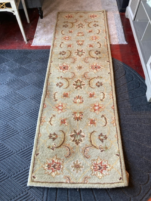 Ballard Designs Runner Wool As Is Green/Brown Rug