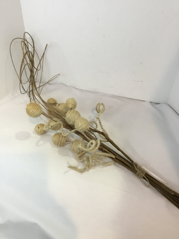 Beige Twine Faux Flowers