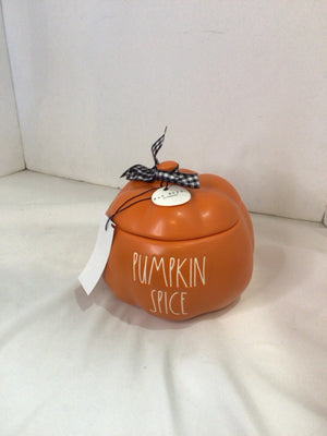 Rae Dunn Fall Orange Ceramic Jar Pumpkin Holiday Item