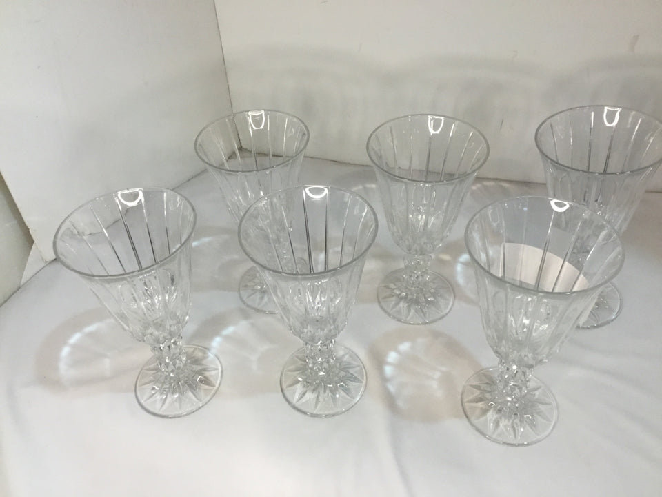 Oneida Set of 6 Clear Crystal Glasses