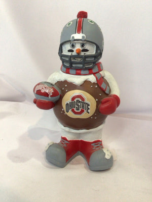 Forever Collectibles Red/Gray Resin Snowman OSU Figurine