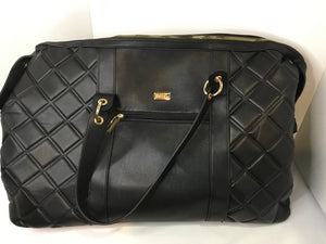 Badgley Mischka Vegan Leather Black Quilted Bag