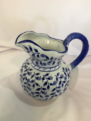 Blue/White Ceramic Pitcher