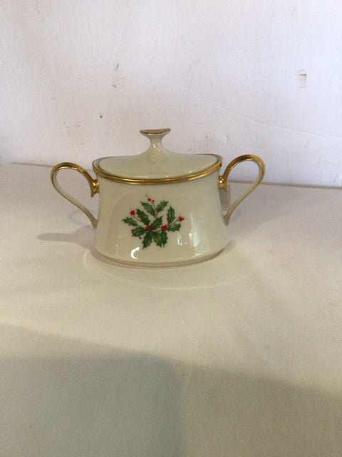 Lenox Bowl White/Green China Holiday Holiday Item