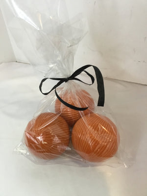 Set of 3 Orange Ceramic Ball