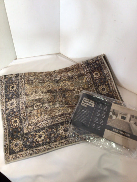 Washable Brown/Cream Rug