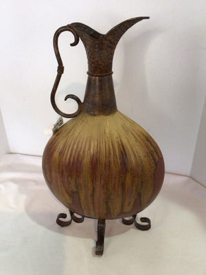 Pitcher Bronze Metal Vase