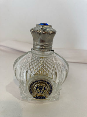 Perfume Silver/Blue Glass/Metal Empty Bottle