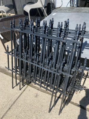 Fences Black Metal Panel Set of 8 Misc