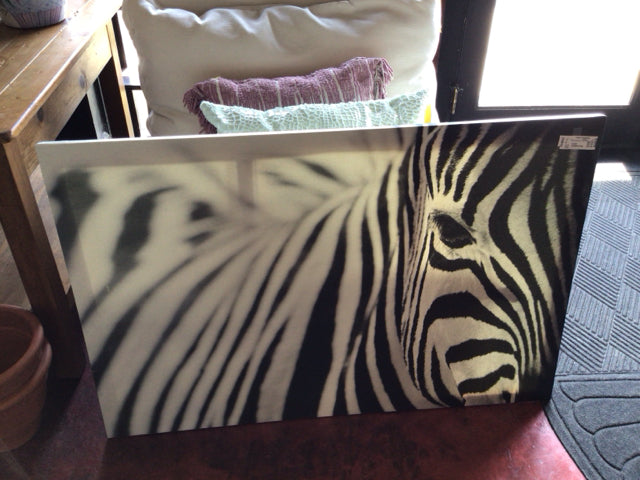 Black/White Canvas Zebra Stretch Canvas Art