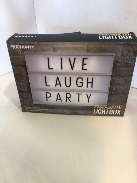 Light up Plastic LED Message Board Black/White Box