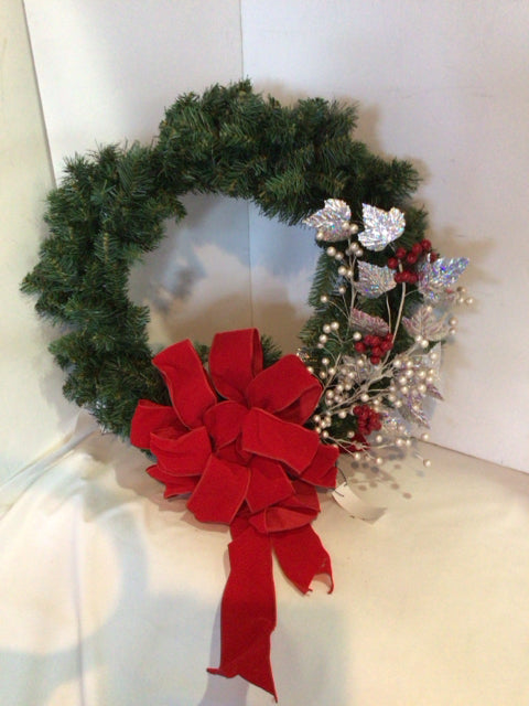 Christmas Green/Red Wreath Holiday Item