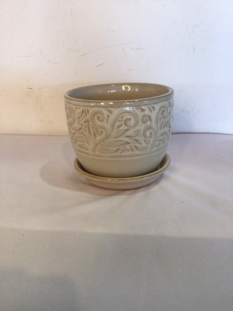 Cream Ceramic Planter