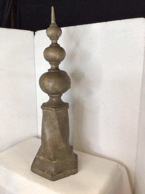Architectural Gray Ceramic Finial