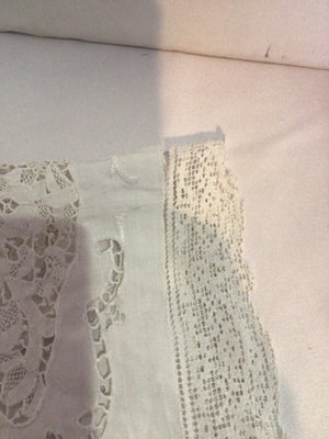 Vintage White Linen Table Runner