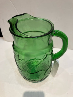 Anchor Hocking Green Glass Pitcher