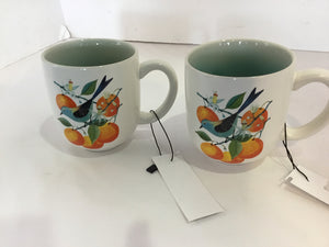 HALLMARK White/Multi Ceramic Birds Mug Set