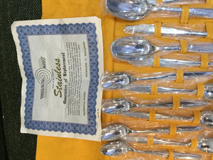 Silver Stainless Steel Wheat Silverware