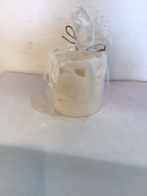 Autumn White Wax Pumpkin Candle