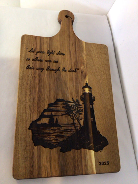 Brown Wood Lighthouse Cutting Board