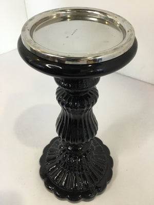 Black Ceramic Candle Holder