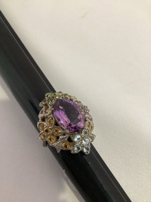 Purple Rhinestone Ring