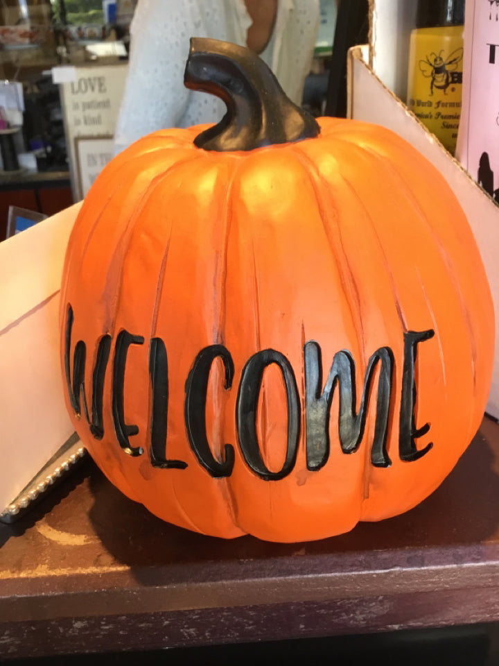 Halloween Orange Resin Pumpkin Holiday Item