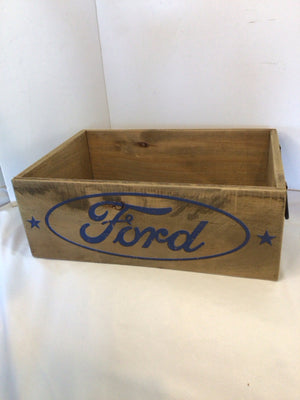 Wood Brown/Blue Box