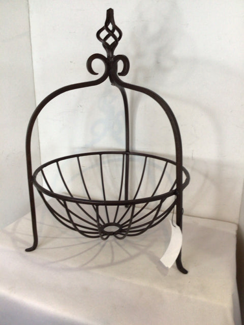 Black Wrought Iron Basket