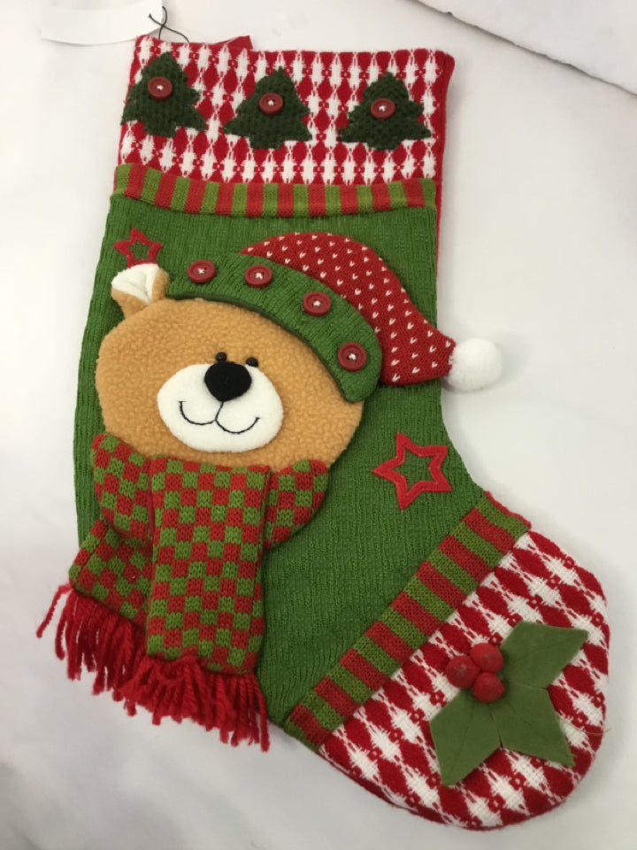 Christmas Multi-Color Felt Stocking Holiday Item