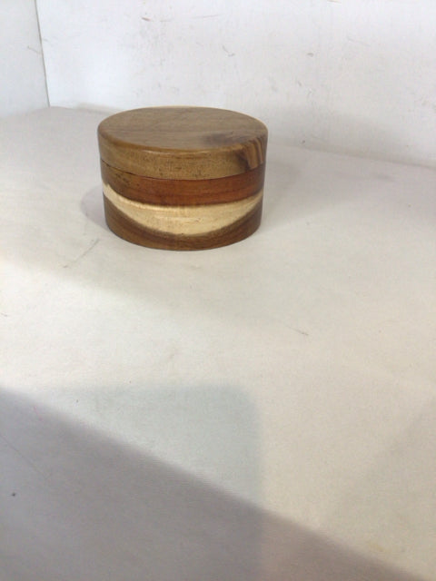 Natural Wood Divided Trinket Box
