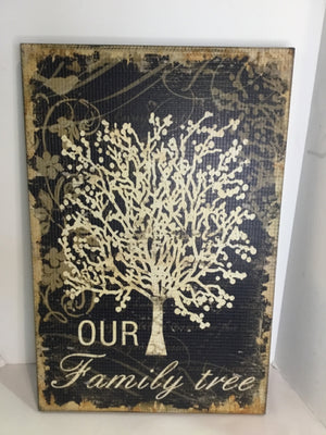 Wood Tree Black/White Wall Decoration Art
