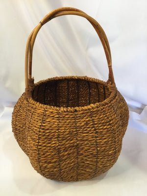 Basket Orange Wicker Pumpkin Holiday Item