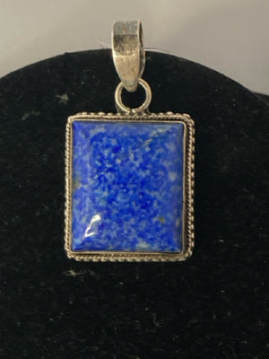 Blue Square Lapis Pendant