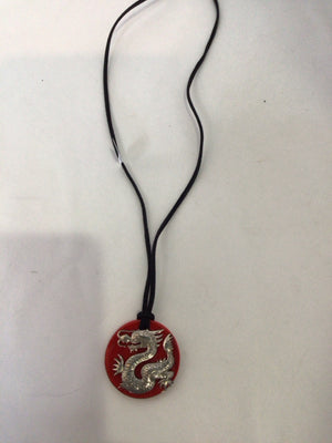 Red/Silver Dragon Necklace