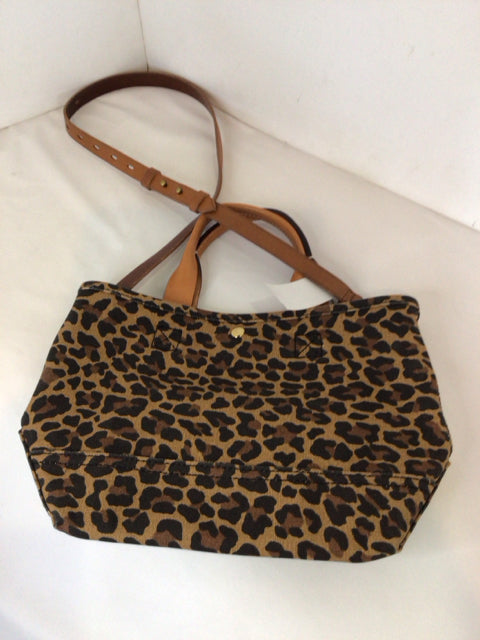 J Crew Brown/Black Leopard Purse