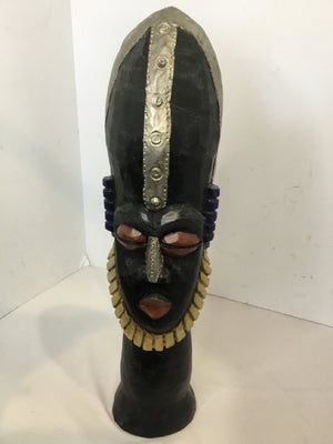 African Black/Gray Wood Tribal Statue