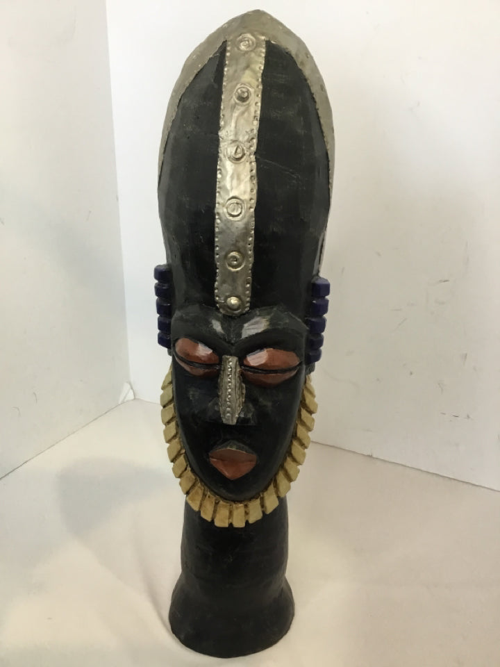 African Black/Gray Wood Tribal Statue
