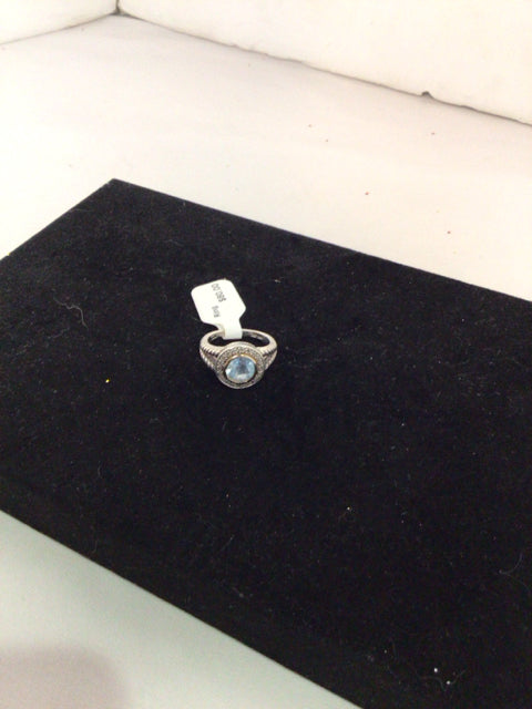 Silver/Blue Aquamarine Ring