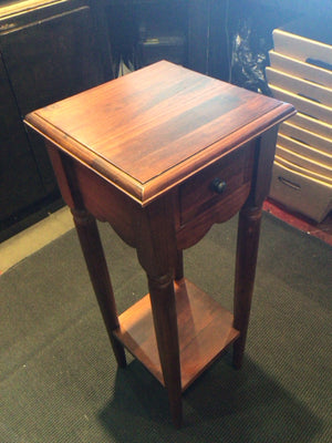 Side Wood 1 drawer Accent Brown Table
