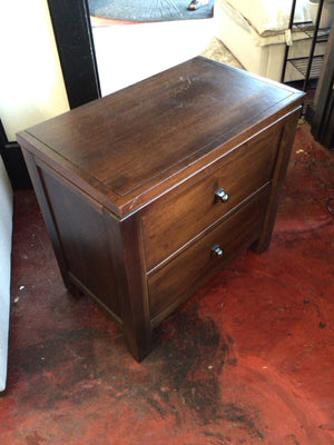 Bassett End Wood 2 Drawers Brown Table